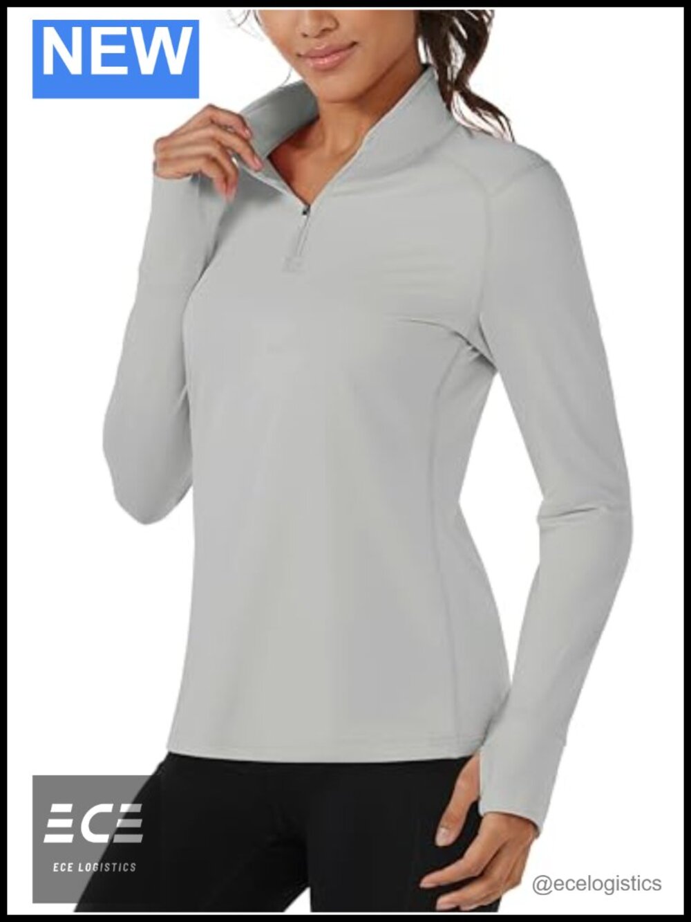 Women's Quarter Zip Fleece Sweatshirt Long Sleeve Pullover Workout